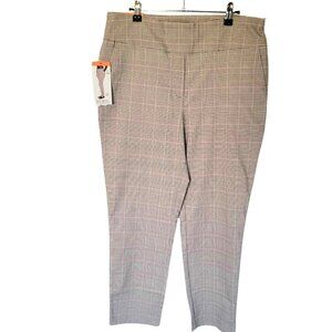 S.C. & CO. BNWT Grey, black and pink plaid print dress pants.